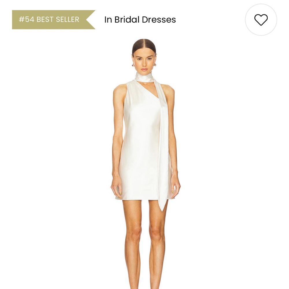 Revolve Line & Dot Gloss Scarf Mini Dress - Ivory